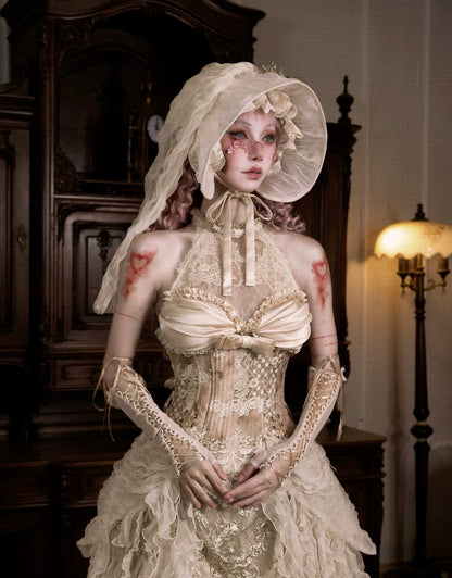 Rococo Fishbone Lace Bustier