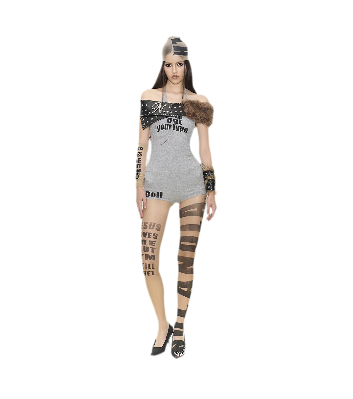 Sheer Letter Tights