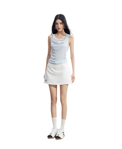 Tailored A-Line Mini Skort