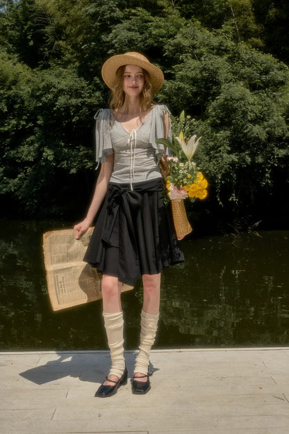 Lyocell Feather Cape Tee