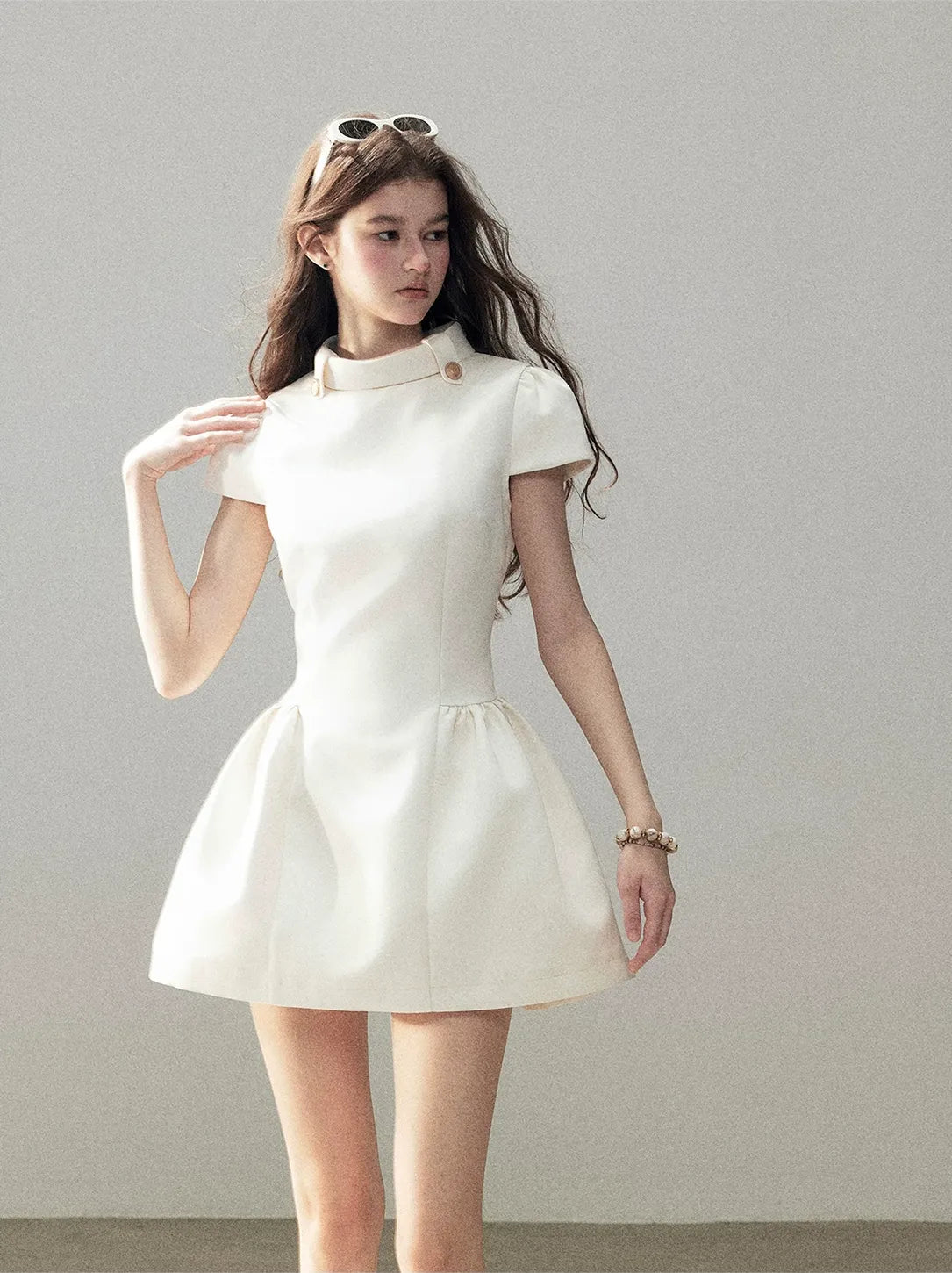 Satin A-Line Mini Dress