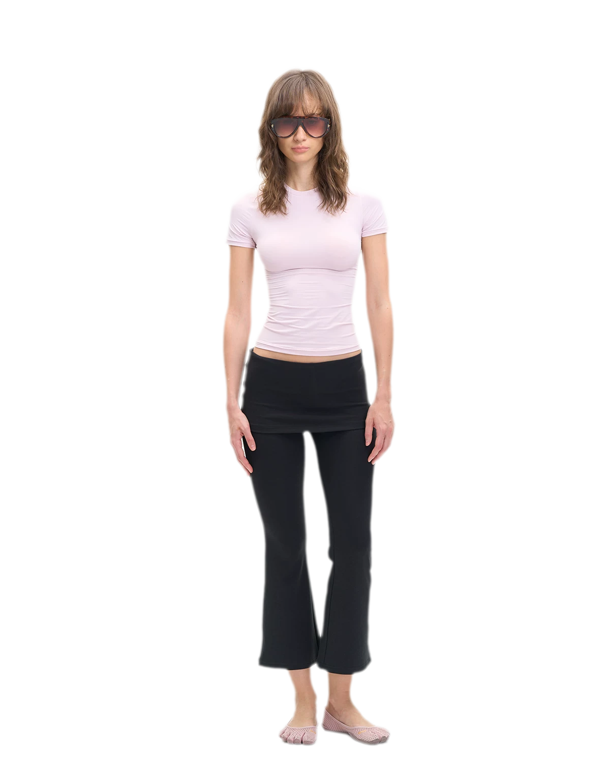 Capri Foldover Flare Pants