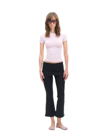Capri Foldover Flare Pants