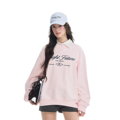 Embroidered Graphic Crewneck Sweatshirt
