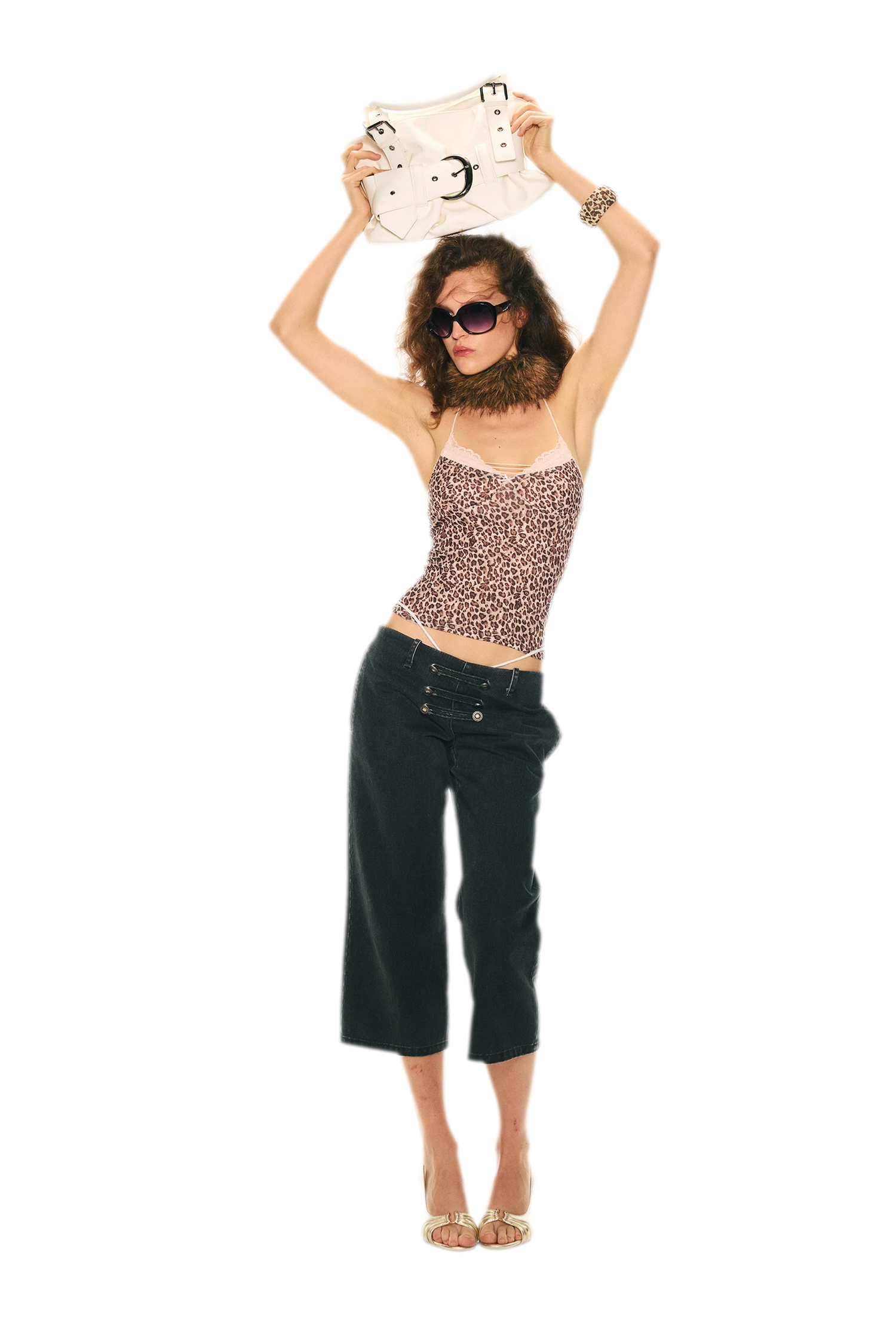 Retro Leopard Print Lace Camisole