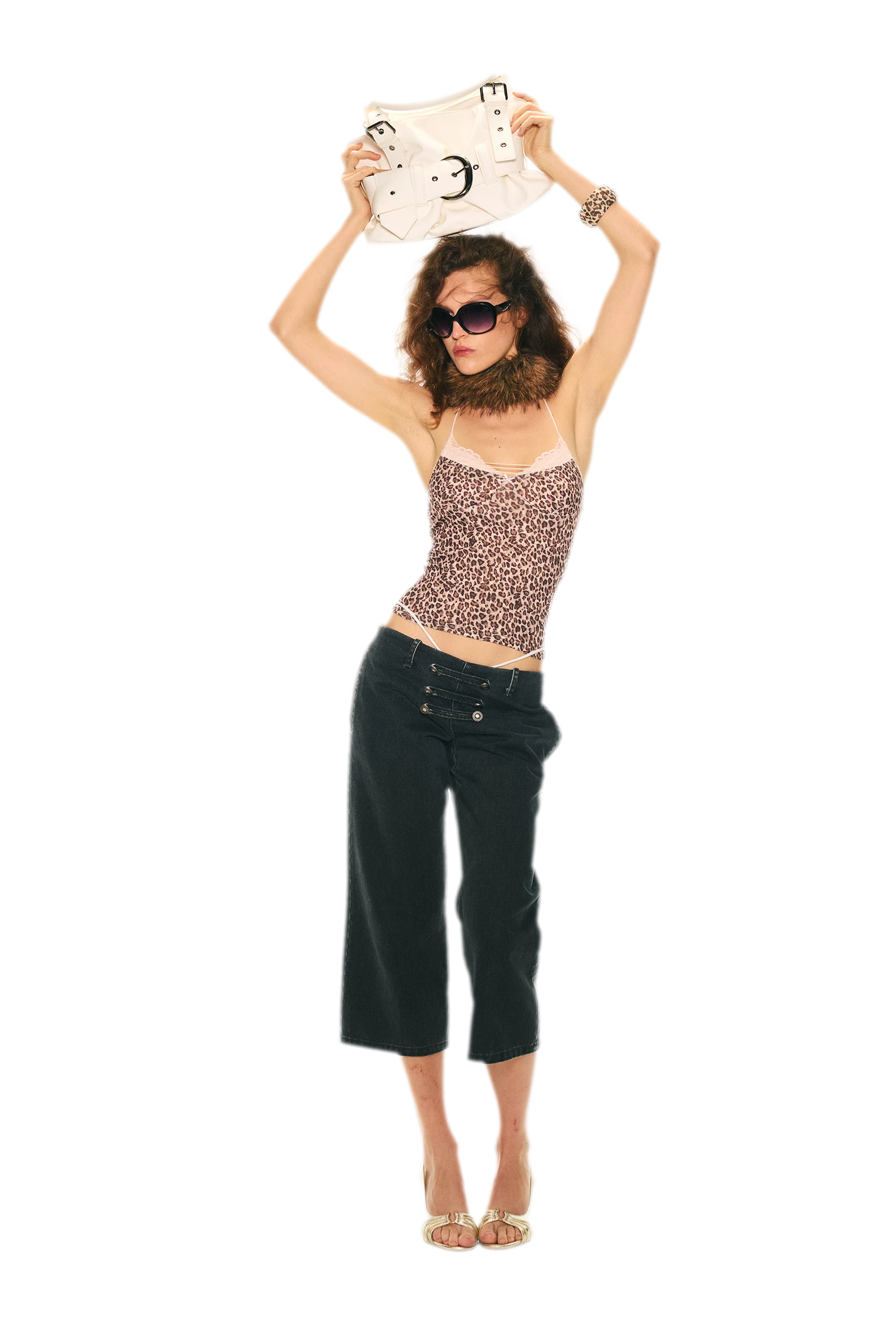 Retro Leopard Print Lace Camisole