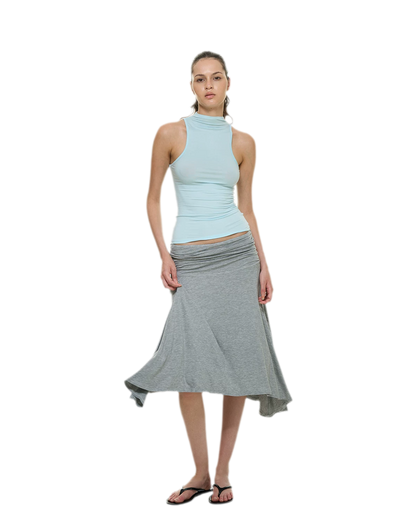 Knitted Semi-High Neck Vest