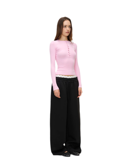 Ribbed Button Trim Set