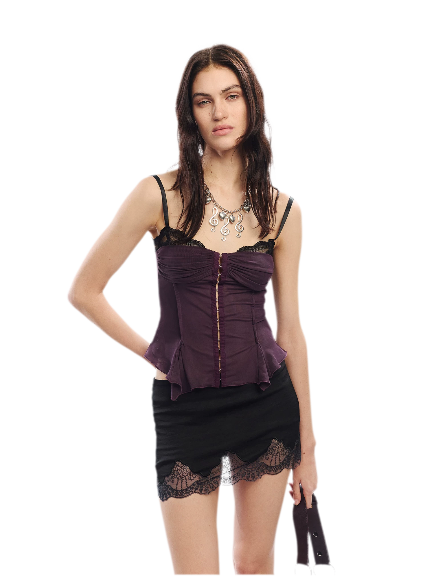 Original Lace Splicing Mesh Camisole