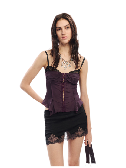 Original Lace Splicing Mesh Camisole