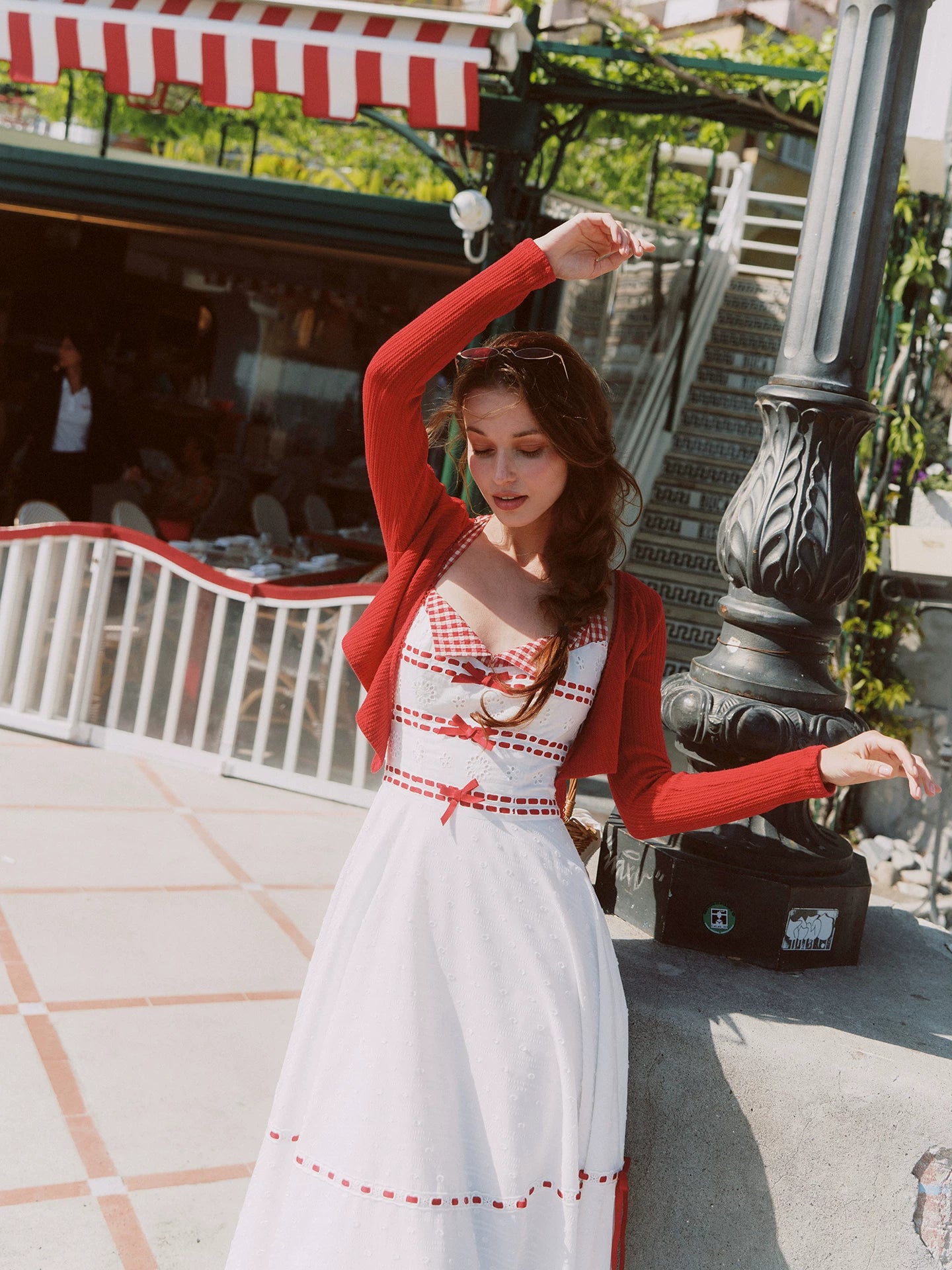 Cotton Embroidered Halter Dress