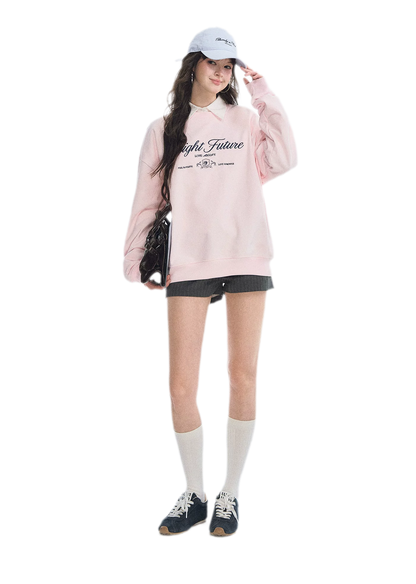Embroidered Graphic Crewneck Sweatshirt