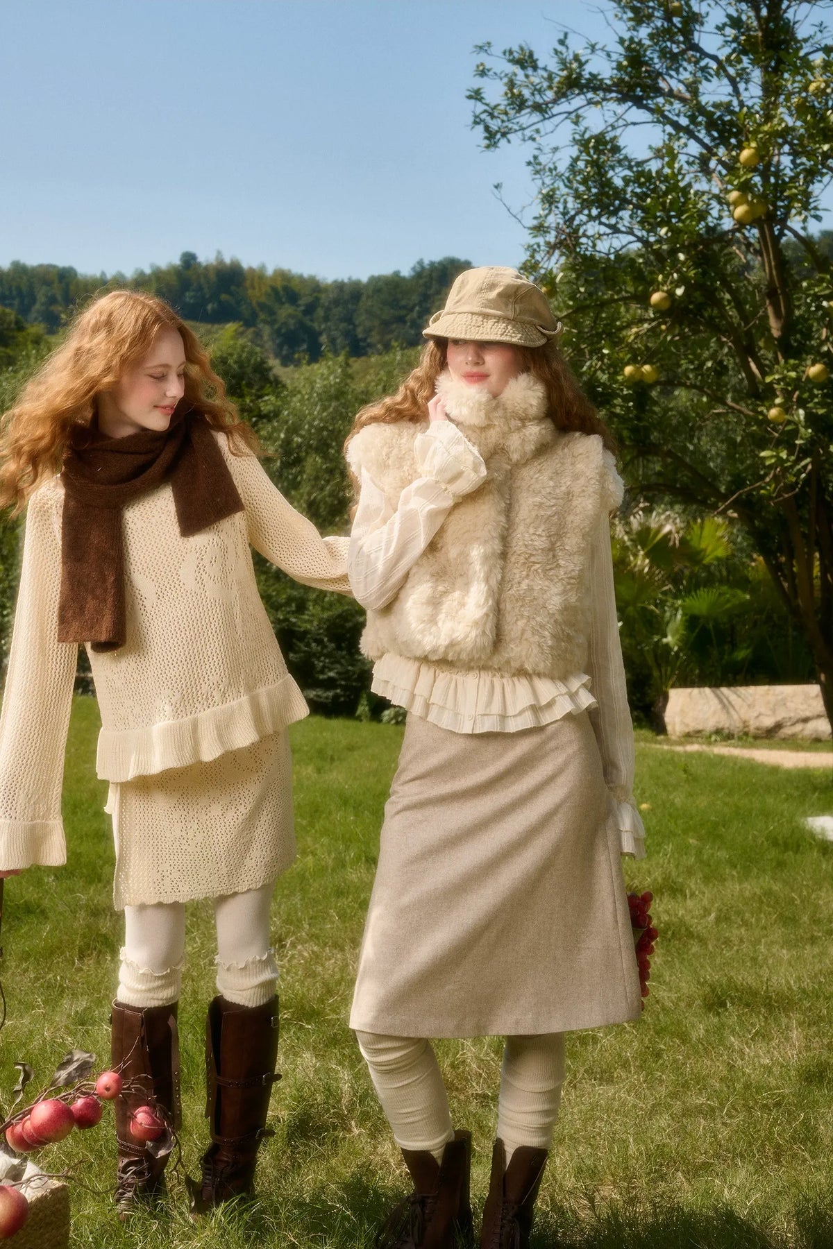Ensemble chemise à volants et jupe en coton — Charger l'image 13 dans la vue galerie