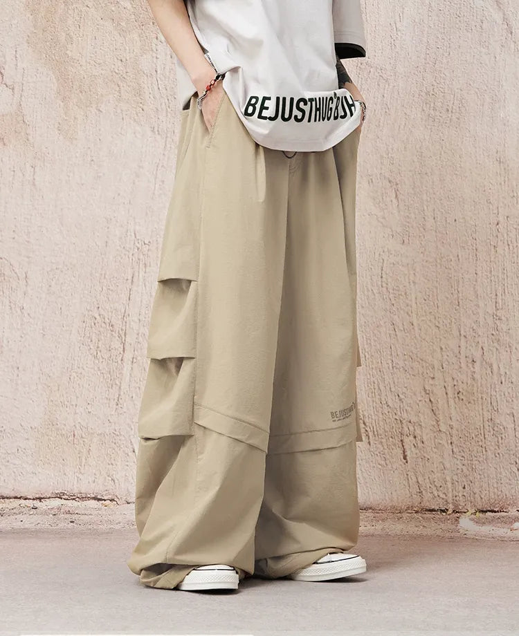 Teflon Wide-Leg Cargo Pants