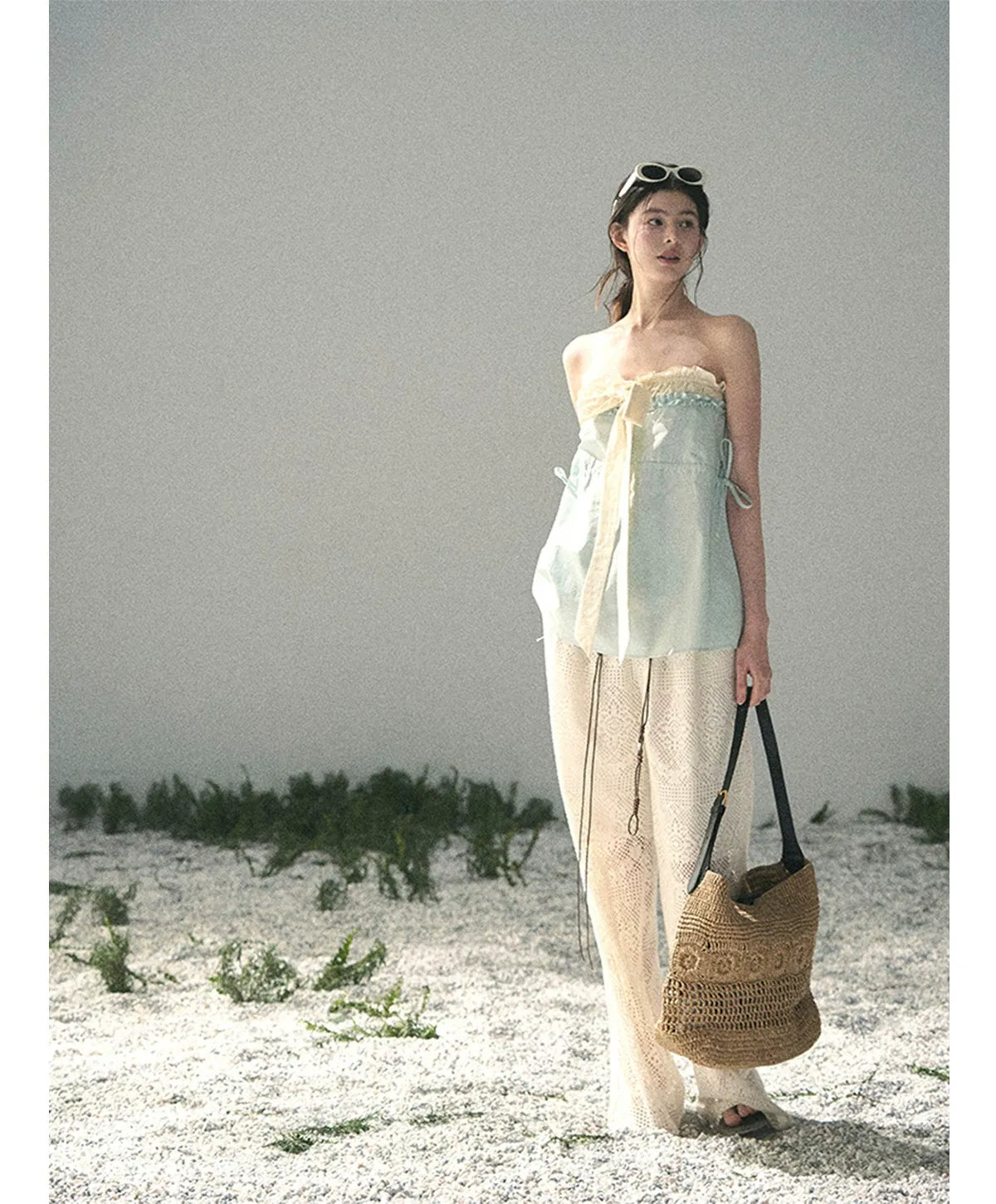Hollow Wide-Leg Pants