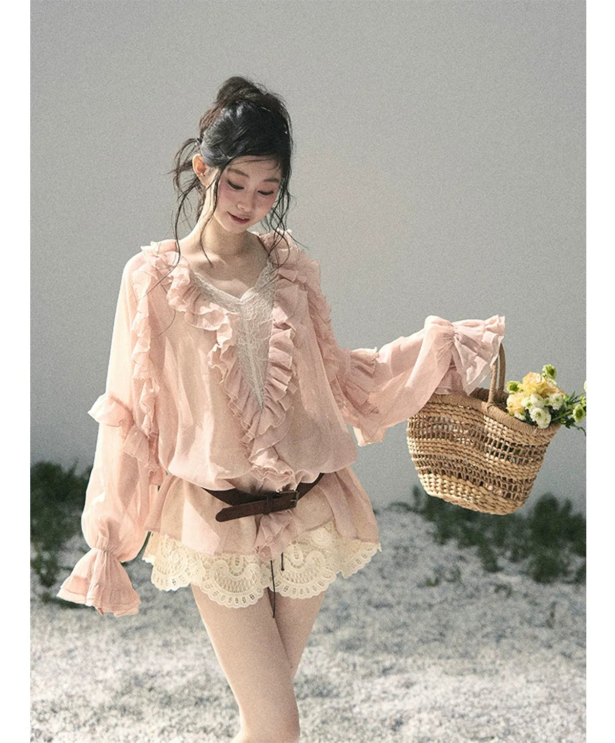 Lace A-Line Mini Skirt