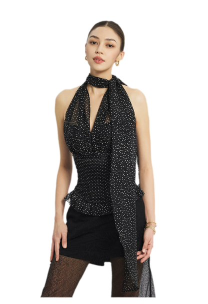 Nanyang Chiffon Halter Bustier