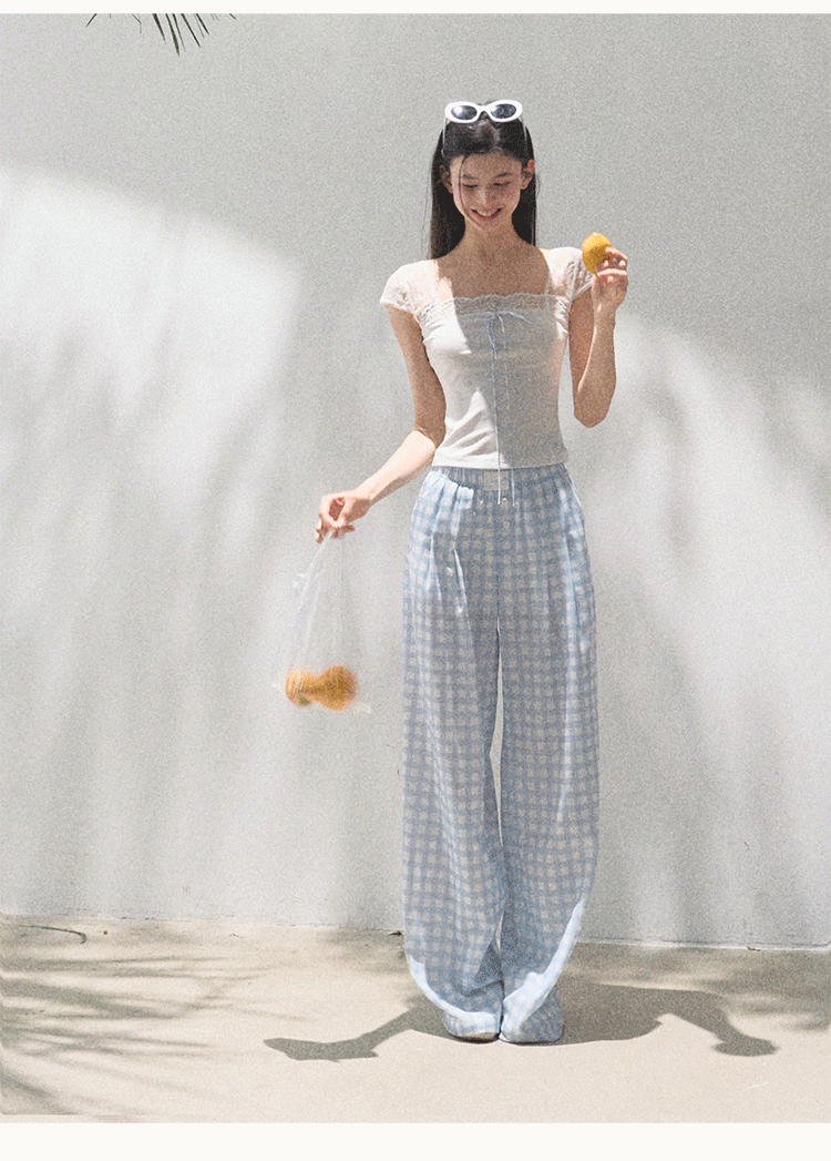 Lyocell Linen Wide-Leg Pants