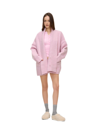 Dense Knit Shawl Cardigan