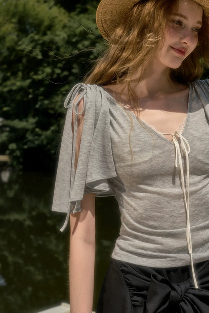 Lyocell Feather Cape Tee
