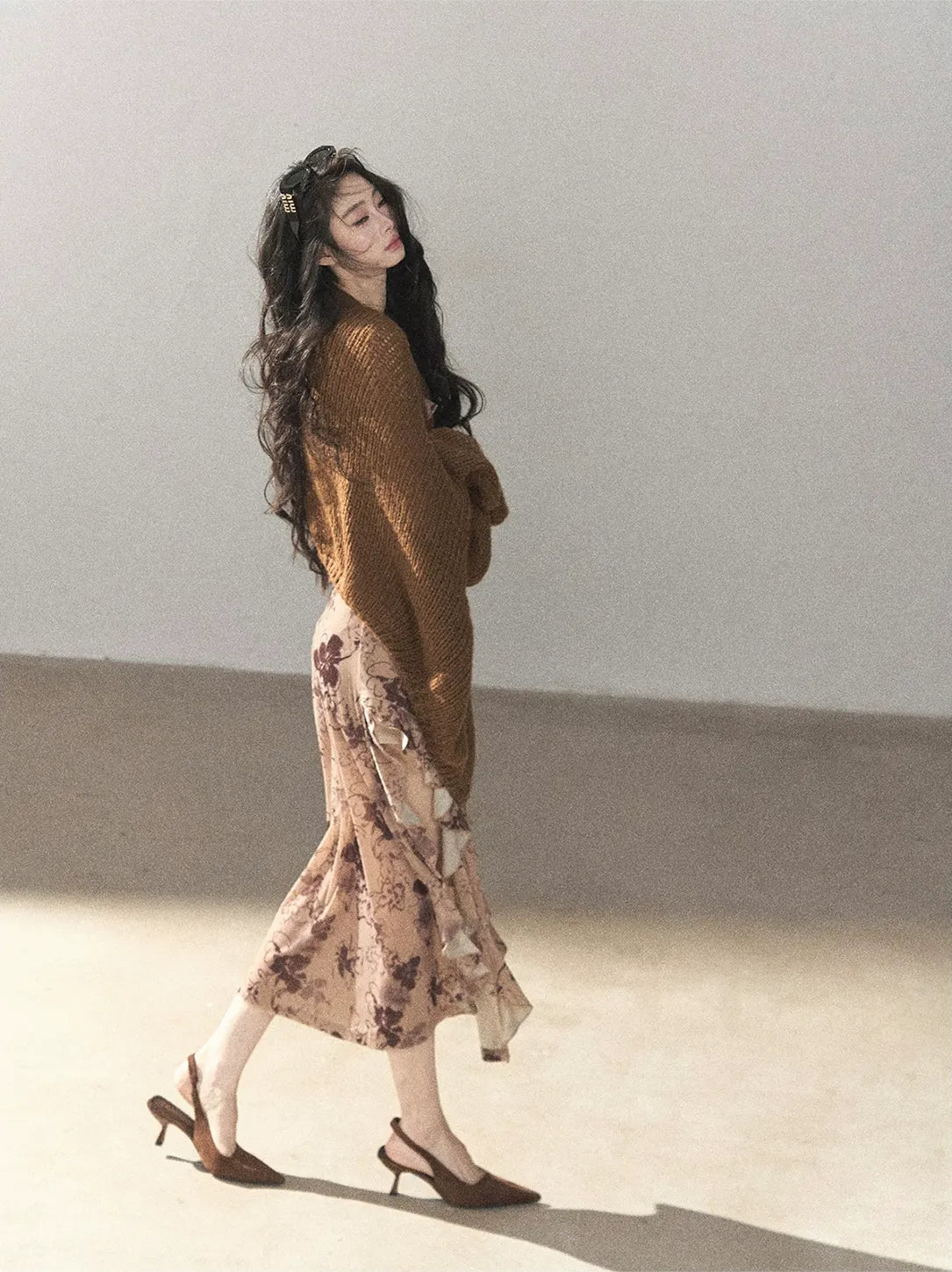 Cardigan aperto in maglia grossa