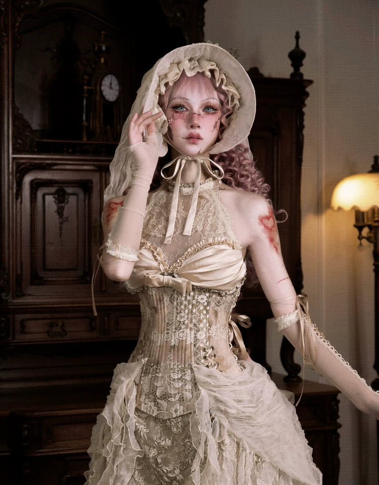 Rococo Fishbone Lace Bustier