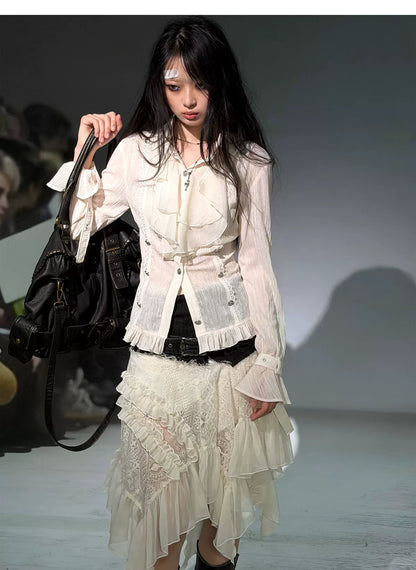 Gothic Ruffled Chiffon Shirt