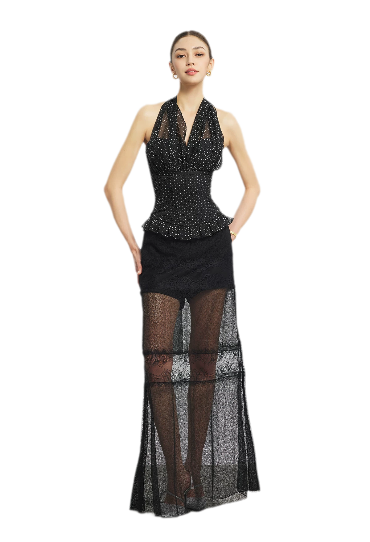 Nanyang Chiffon Halter Bustier