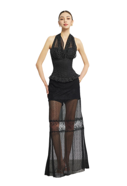 Nanyang Chiffon Halter Bustier