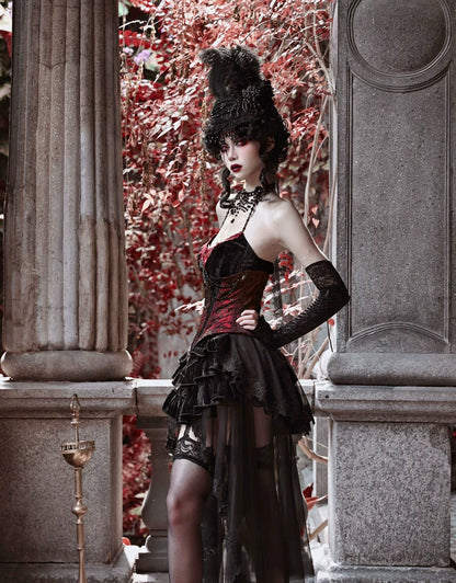 Gothic Velvet Fishbone Corset