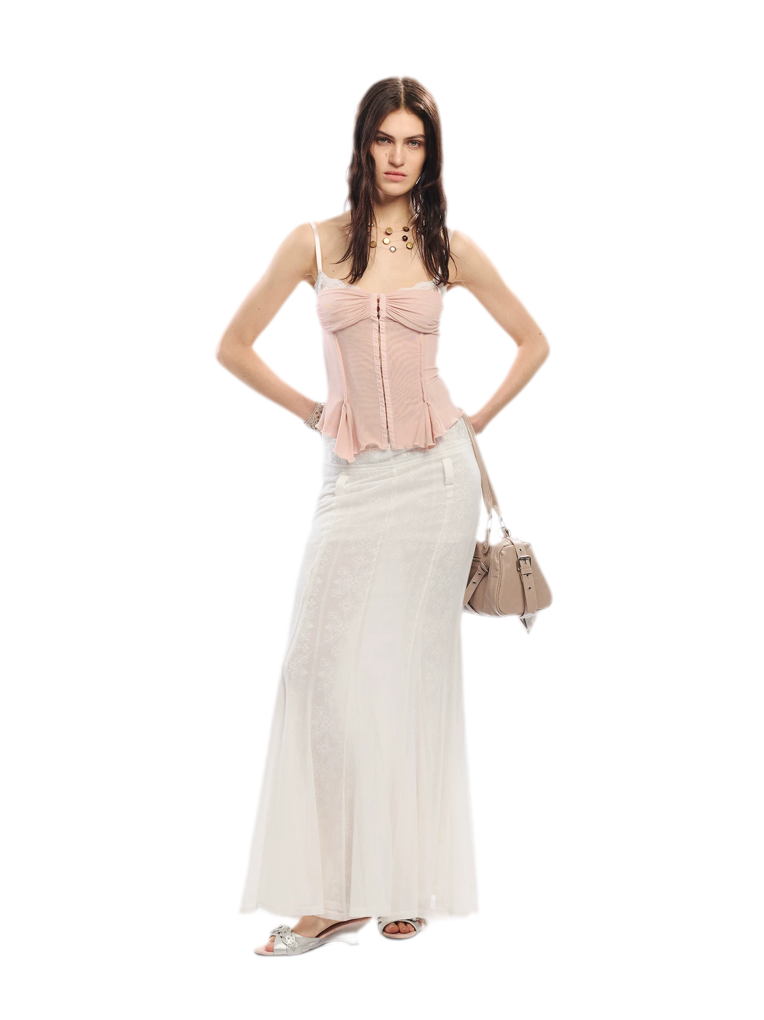 Original Lace Splicing Mesh Camisole