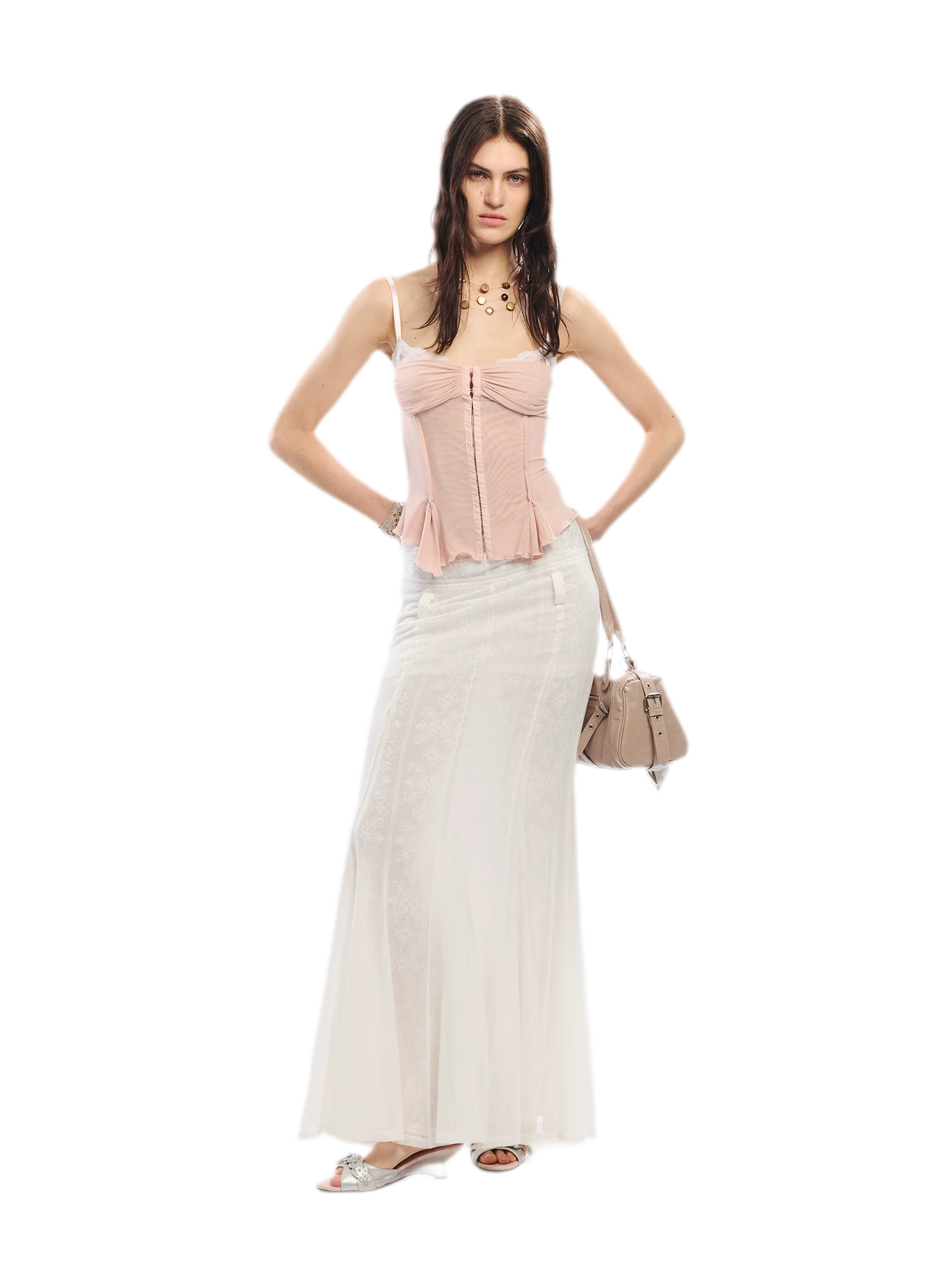 Original Lace Splicing Mesh Camisole