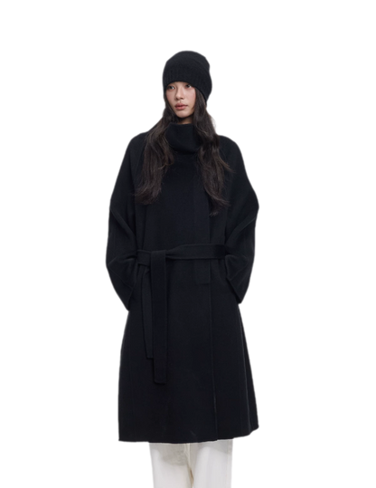 Double-Faced Wool Belted Coat