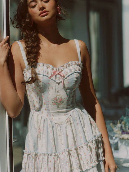 Vintage Ruffle Tiered Dress
