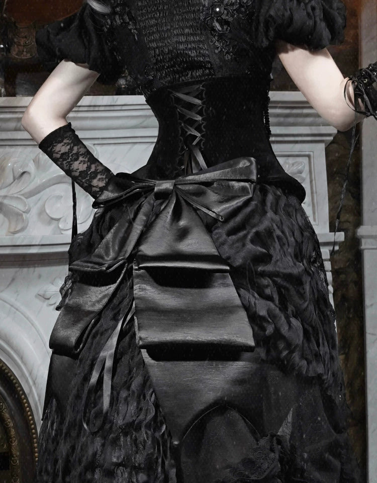 Gothic Bustle Train Skirt