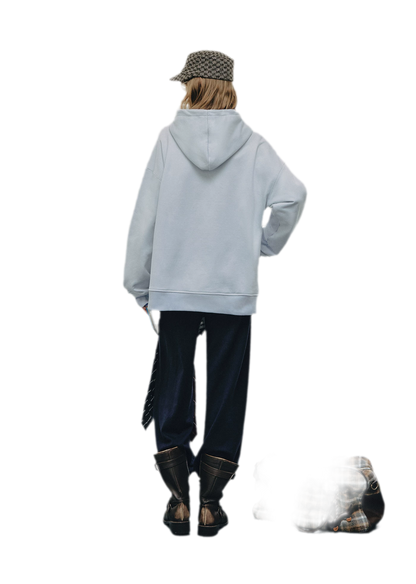 Embroidered Cotton Hooded Sweatshirt