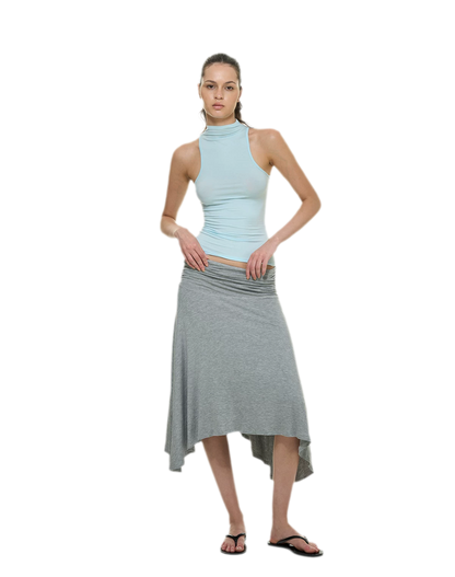 Knitted Semi-High Neck Vest