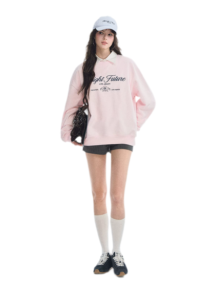 Embroidered Graphic Crewneck Sweatshirt