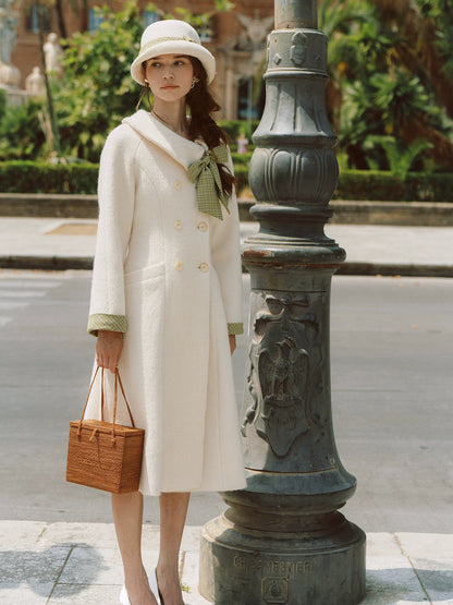 Twill Wool A-Line Coat