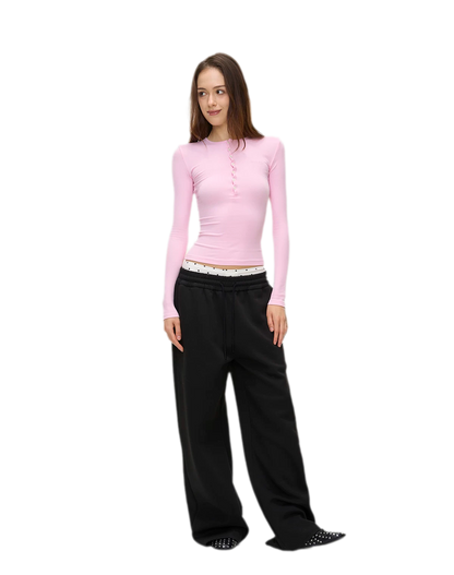Ribbed Button Trim Set