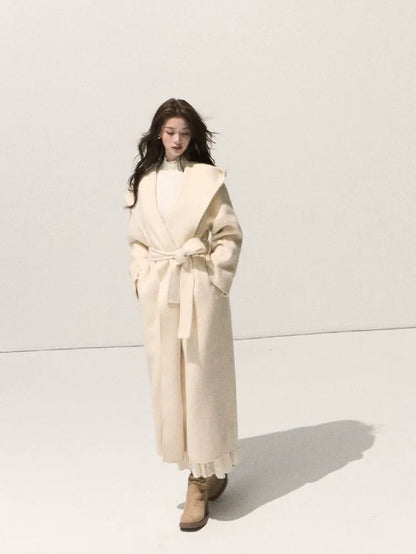 Double-Faced Wool Belted Coat