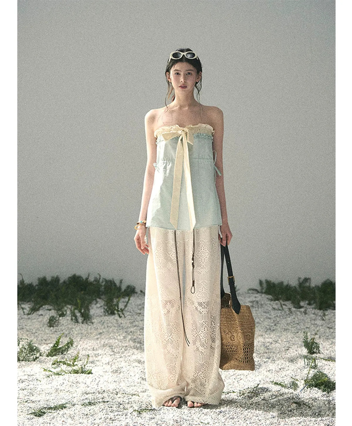 Hollow Wide-Leg Pants