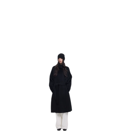 Double-Faced Wool Belted Coat