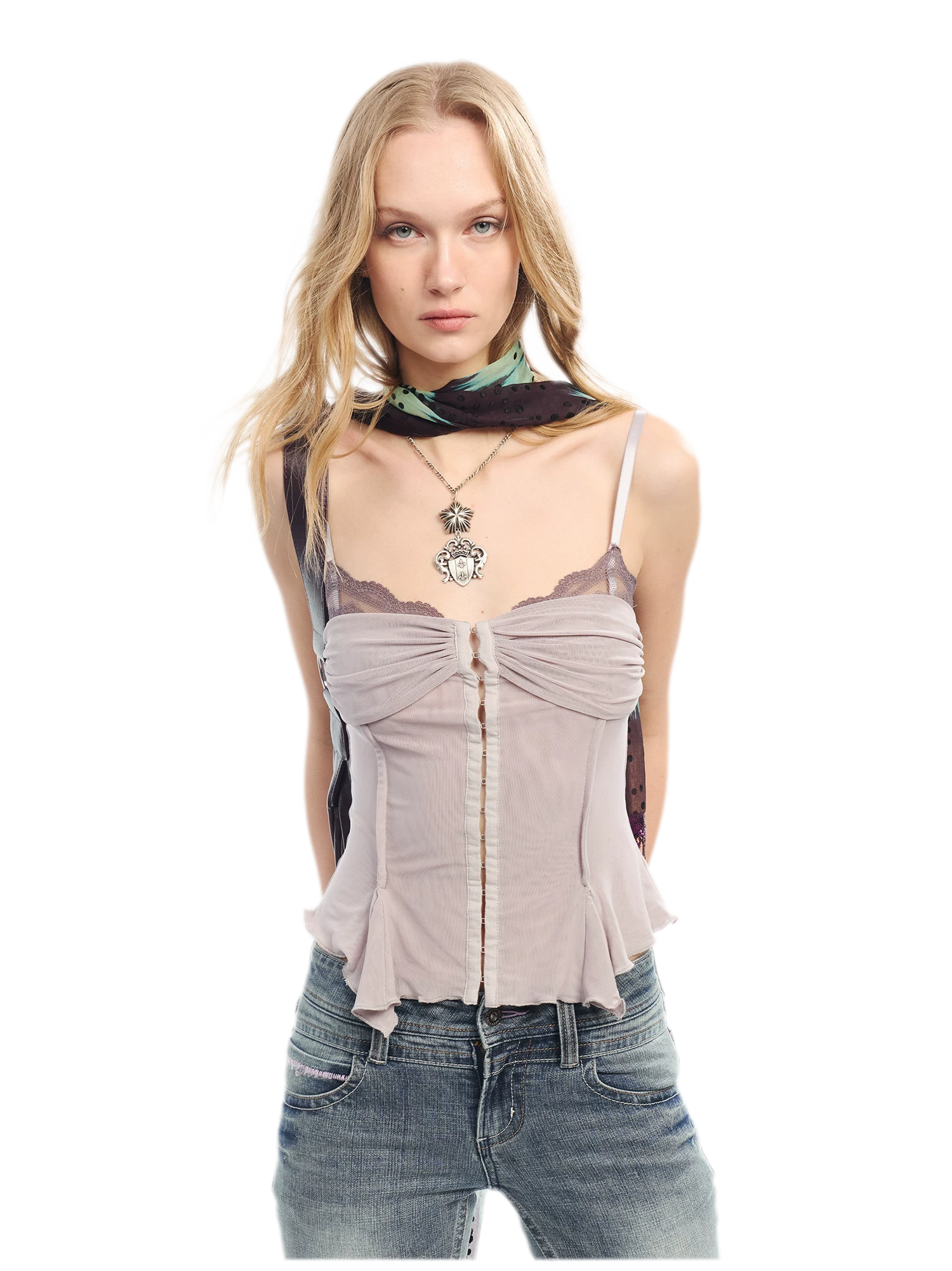 Original Lace Splicing Mesh Camisole