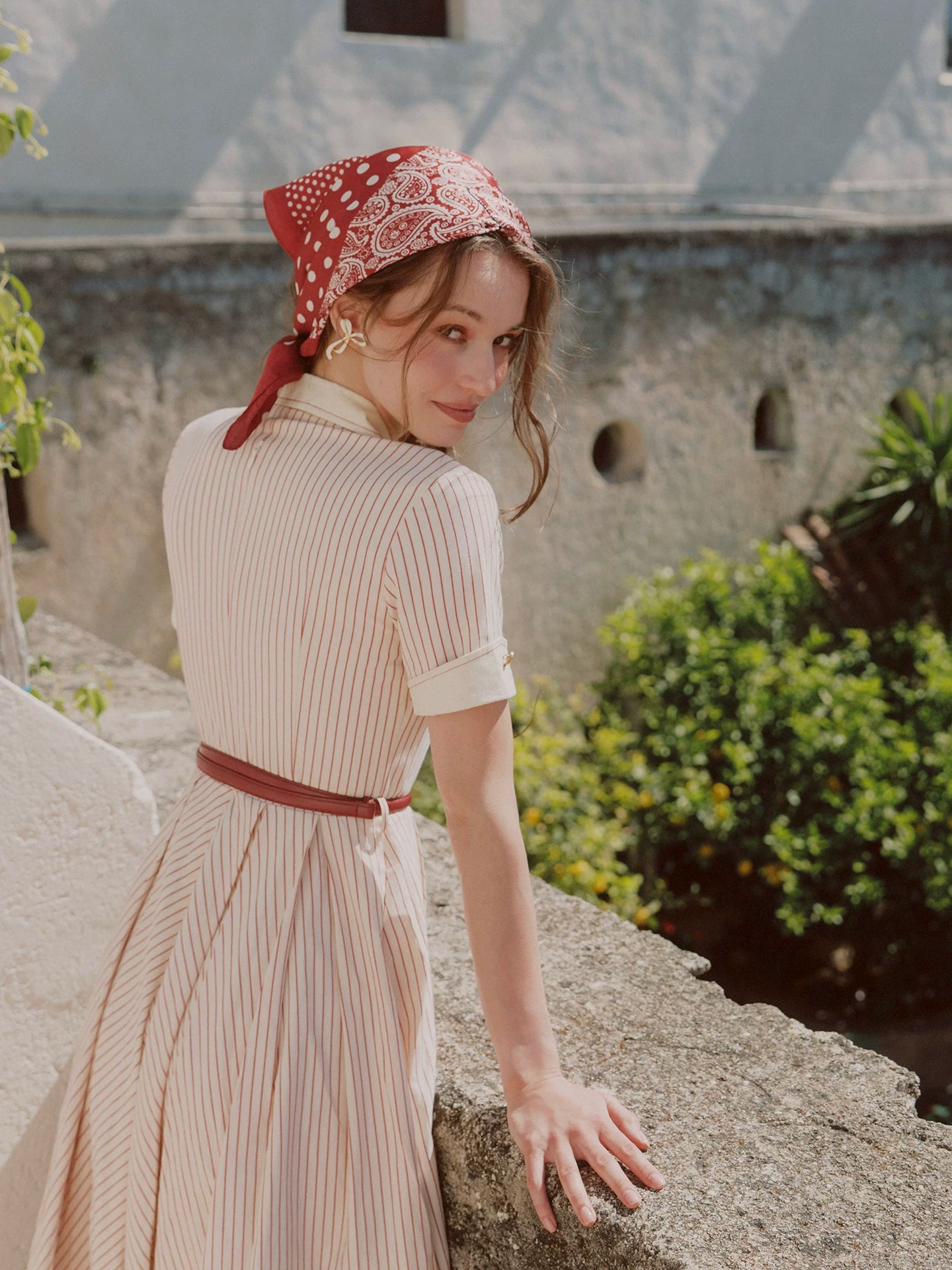 Vintage Striped Cotton Dress