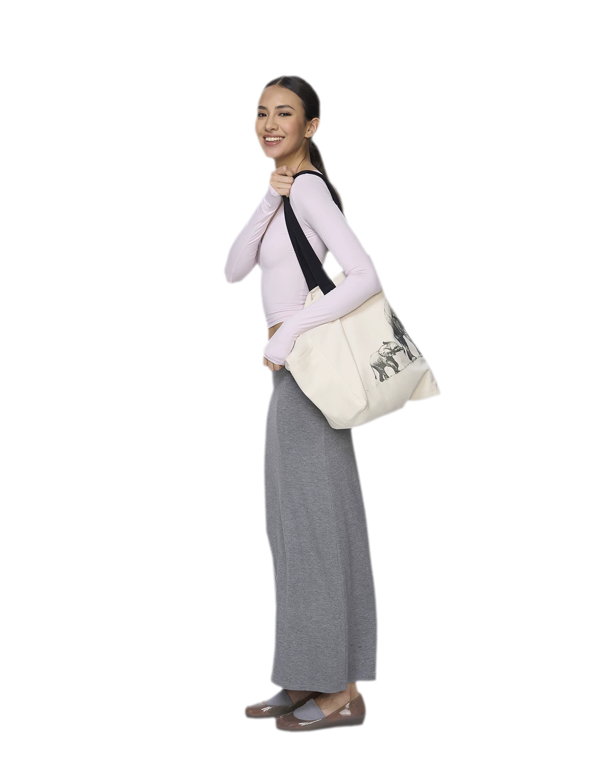 Canvas Elephant Tote Bag