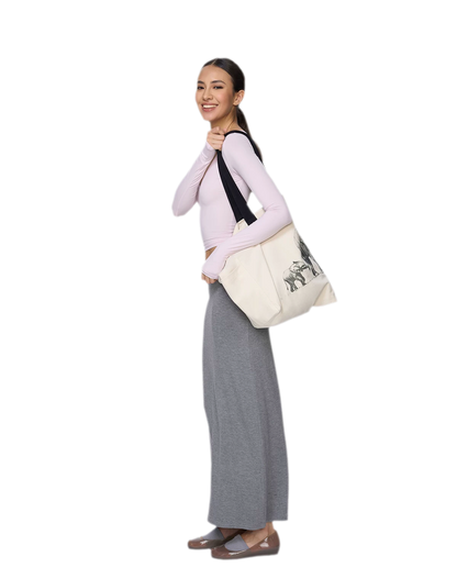 Canvas Elephant Tote Bag