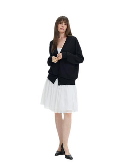 Pleated Chiffon Midi Skirt