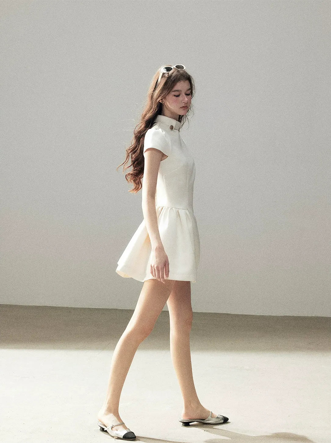 Satin A-Line Mini Dress