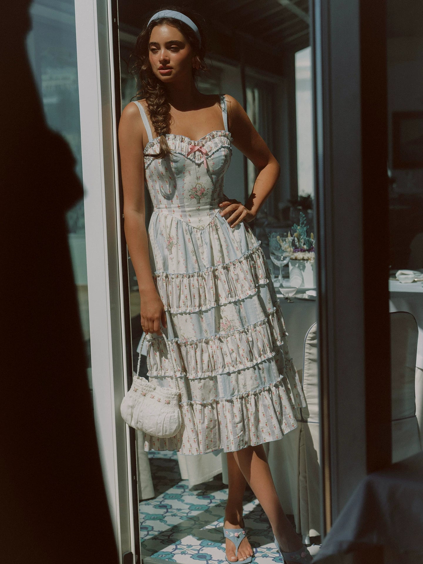 Vintage Ruffle Tiered Dress